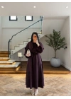 MÜRDÜM FULAR DETAY ELBİSE -2348