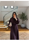 MÜRDÜM FULAR DETAY ELBİSE -2348