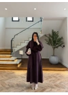 MÜRDÜM FULAR DETAY ELBİSE -2348