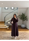 MÜRDÜM FULAR DETAY ELBİSE -2348