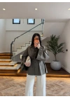 HAKİ GENİŞ KOL DETAY GÖMLEK -5568