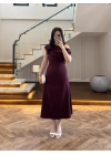 MÜRDÜM KAYIK YAKA ELBİSE -8722