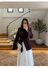 MÜRDÜM KRUVAZE VOLAN DETAY CEKET-7733