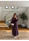 MÜRDÜM PİLE DETAY YARASA KOL ELBİSE-26K5404