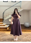 MÜRDÜM TAŞ DETAY ELBİSE -EU3220