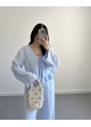 NAİA BEBE MAVİ ÖNÜ BAĞLAMALI TAKIM