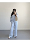 NAİA BEBE MAVİ ÖNÜ BAĞLAMALI TAKIM