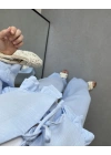 NAİA BEBE MAVİ ÖNÜ BAĞLAMALI TAKIM