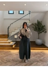 NEON SARI EKOSE KEMERLİ PANTOLON-51478