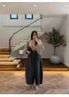 NEON SARI EKOSE KEMERLİ PANTOLON-51478