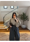 NEON SARI EKOSE KEMERLİ PANTOLON-51478