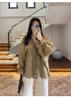 OLİVE DANTELLİ GÖMLEK -5108