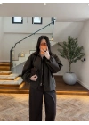 OLİVE-KAHVE EKOSE İNCE MONT -9766