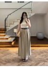 OLİVE KEMERLİ ETEKLİ PANTOLON-51354