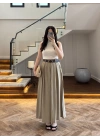 OLİVE KEMERLİ ETEKLİ PANTOLON-51354