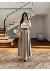 OLİVE KEMERLİ ETEKLİ PANTOLON-51354