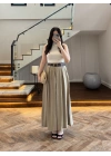 OLİVE KEMERLİ ETEKLİ PANTOLON-51354