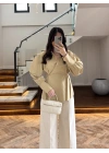 OLİVE ÖNÜ PİLELİ GÖMLEK -9243