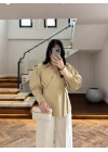 OLİVE ÖNÜ PİLELİ GÖMLEK -9243