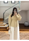 OLİVE ÖNÜ PİLELİ GÖMLEK -9243
