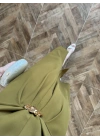 (ÖN SİPARİŞ )OLİVE TOKA DETAY BEL BAĞLAMALI ELBİSE- 4021