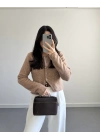 ÖNÜ DÜĞMELİ HIRKA BEJ
