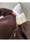 ÖNÜ DÜĞMELİ HIRKA KAHVE