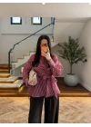 PEMBE BAĞLAMA DETAY GÖMLEK-EU5235