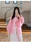 PEMBE İP BAĞCIKLI GÖMLEK -5098