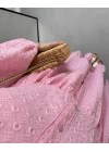 PEMBE MIDI BOY FİSTO ELBİSE