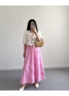 PEMBE MÜSLİN ETEK
