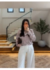 PEMBE POLO YAKA ÇİZGİLİ BASİC -27K-000013
