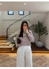 PEMBE POLO YAKA ÇİZGİLİ BASİC -27K-000013