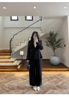 PİLELİ BELDEN OTURAN SİYAH TAKIM-8884
