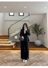 PİLELİ BELDEN OTURAN SİYAH TAKIM-8884