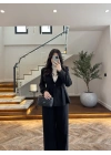 PİLELİ BELDEN OTURAN SİYAH TAKIM-8884