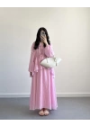 PLN PEMBE PİNTEREST CRUSH ETEK TAKIM