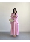 PLN PEMBE PİNTEREST CRUSH ETEK TAKIM