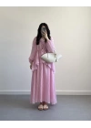 PLN PEMBE PİNTEREST CRUSH ETEK TAKIM