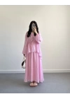 PLN PEMBE PİNTEREST CRUSH ETEK TAKIM