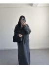 SAÇAKLI HIRKA ELBİSE ANTRASİT