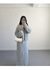 SAÇAKLI HIRKA ELBİSE GRİ