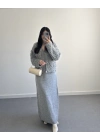 SAÇAKLI HIRKA ELBİSE GRİ