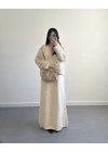 SAÇAKLI HIRKA ELBİSE KREM