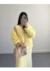 SAÇAKLI HIRKA ELBİSE SARI
