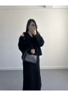 SAÇAKLI HIRKA ELBİSE SİYAH