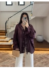 ŞARAP DANTELLİ GÖMLEK -5108