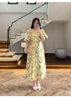 SARI BALON KOLLU CROP BLUZ & ETEK