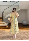 SARI BALON KOLLU CROP BLUZ & ETEK