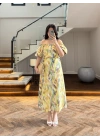 SARI BALON KOLLU CROP BLUZ & ETEK